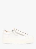 Jones Bootmaker Amaliada Leather Zip Detail Platform Trainers, White