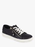 Jones Bootmaker Padova 2 Leather Lace-Up Trainers, Navy