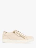 Jones Bootmaker Padova 2 Leather Lace-Up Trainers, Stone