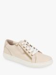 Jones Bootmaker Padova 2 Leather Lace-Up Trainers, Stone