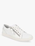 Jones Bootmaker Padova 2 Leather Lace-Up Trainers, White