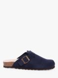 Jones Bootmaker Freida Suede Faux Fur Lined Mule Slippers, Navy