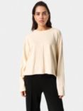 Soaked In Luxury Spina Boxy Knit Jumper, Cream