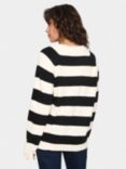 Saint Tropez Garbie Stripe Jumper, Ice/Black