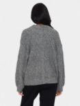 Saint Tropez Geeta Cable Knit Wool Blend Jumper, Grey Quill