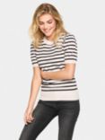 Saint Tropez Mila Stripe Short Sleeve Knit