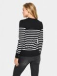 Saint Tropez Mila Stripe Jumper, Black/White