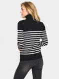 Saint Tropez Mila Stripe Jumper, Black/White