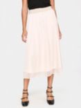 Saint Tropez Coral High Waisted Chiffon Midi Skirt