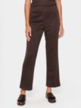 Saint Tropez Kaileen Cropped Bootcut Trousers, Dark Oak