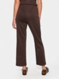 Saint Tropez Kaileen Cropped Bootcut Trousers, Dark Oak