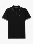 Psycho Bunny Cambridge Pique Polo Shirt, Black