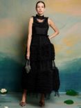 Sister Jane Dream Swan Tulle Midi Dress, Black