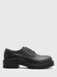 AllSaints Hank Leather Derby Shoes, Black Black