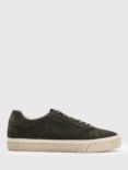 AllSaints Klop Suede Low Top Trainers, Grey Mid