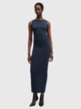 AllSaints Katarina Organic Cotton Sleeveless Maxi Dress, Midnight Blue