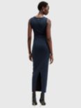 AllSaints Katarina Organic Cotton Sleeveless Maxi Dress, Midnight Blue