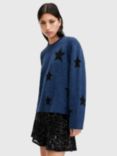 AllSaints Starlet Wool Blend Jumper, Midnight Blue