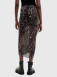 AllSaints Nora Animal Print Skirt, Jinx Golden Brown