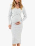 Ripe Heidi Knit Maternity & Nursing Dress, Snow Marle