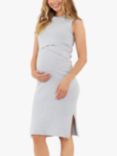 Ripe Layer Knit Maternity & Nursing Dress, Silver Marle