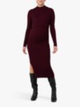 Ripe Nella Rib Knit Maternity & Nursing Dress, Maroon