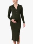 Ripe Sammy Knit Polo Maternity Dress, Ivy