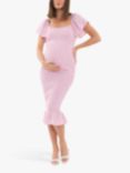 Ripe Selma Shirred Maternity Dress, Ditsy Pink