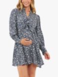 Ripe Thea Maternity Dress, Navy/White