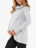 Ripe Cowl Neck Wool Blend Maternity & Nursing Knit, Silver Marle