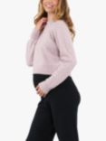 Ripe Tia Crop Knit Maternity Jumper, Pink Marle