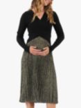 Ripe Cleo Pleated Maternity Skirt, Khaki