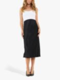 Ripe Crystal Satin Maternity Skirt, Black