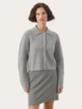 Part Two Lucianna Wool Blend Cardigan, Grey