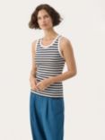 Part Two Grecias Stripe Vest Top, Navy/White