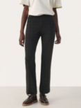 Part Two Pontas Check Slim Flared Trousers, Grey/Multi