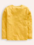 Mini Boden Kids' Cotton Fun Superstitch T-Shirt, Honeycomb Yellow