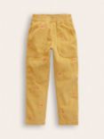 Mini Boden Kids' Cotton Corduroy Pull On Trousers, Yellow Foxes