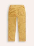 Mini Boden Kids' Cotton Corduroy Pull On Trousers, Yellow Foxes