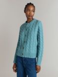 Ghost Evie Cable Knit Wool Blend Cardigan