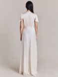 Ghost Delphine Bias Cut Satin Maxi Dress, Ivory