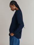 Ghost Arleen Wool Blend Jumper, Navy