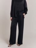 Ghost Imogen Wide Leg Satin Drawstring Trousers