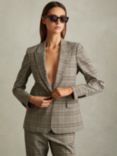 Reiss Tamy Check Blazer, Grey/Multi