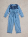 White Stuff Kids' Chambray Jumpsuit, Chamb Blue