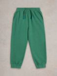 White Stuff Kids' Nelly Organic Cotton Jersey Joggers, Mid Green