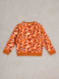 White Stuff Kids' Ned Camo Sweatshirt, Orange/Multi