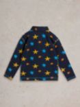 White Stuff Kids' Jack Organic Cotton Star Funnel Sweatshirt, Navy Multi