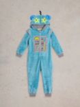 White Stuff Kids' Robot Onesie, Blue/Multi