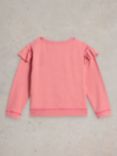 White Stuff Kids' Sadie Swan Organic Cotton Sweatshirt, Mid Pink